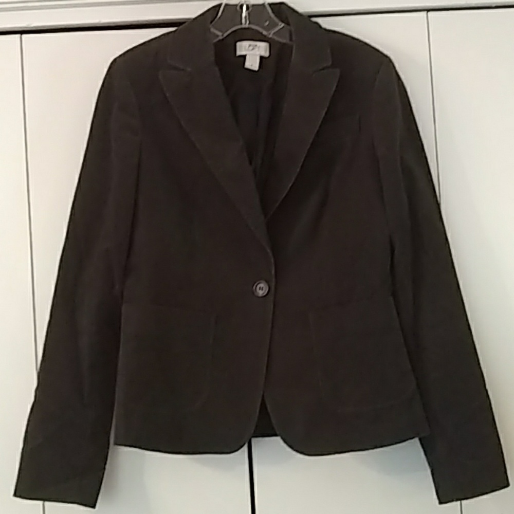 LOFT Dark Brown Corduroy Blazer Size 4 EUC